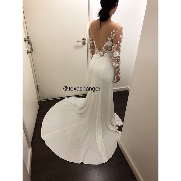 NWT Wtoo Rylan Long Sleeve Gown Sz 00 Ivory - Picture 9 of 16